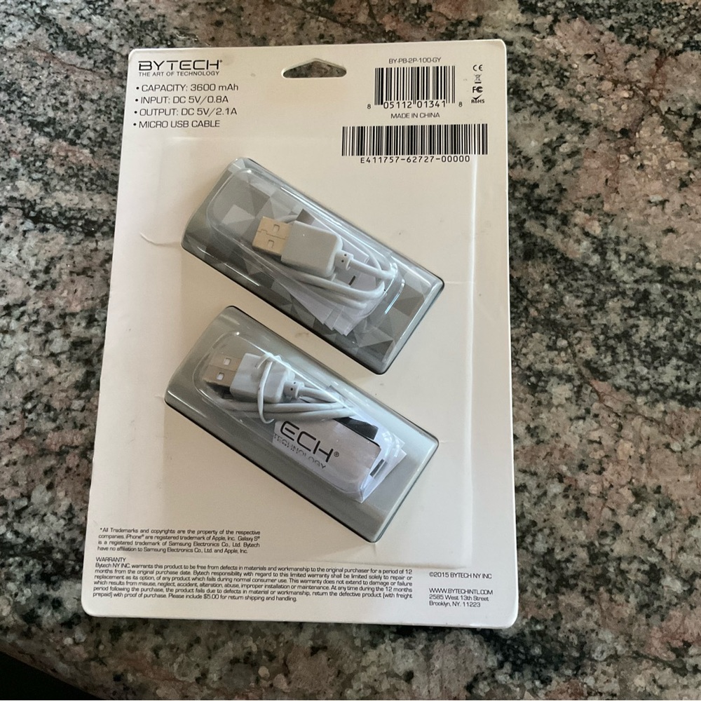 BYTECH 2 Pack Universal Power Bank - Picture 2 of 2